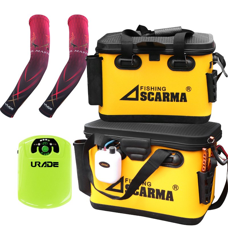 Hard-hull live fish tank multi-purpose tracker tool to load a box with a pickle capacity